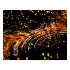 Abstract Background Particles Wave Double Sided Flano Blanket (large)  by Wegoenart