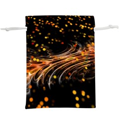 Abstract Background Particles Wave  Lightweight Drawstring Pouch (xl)