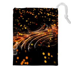 Abstract Background Particles Wave Drawstring Pouch (5xl)