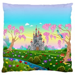 Fairytale Castle Large Cushion Case (one Side) by myuique