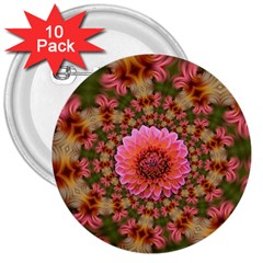 Arrangement Blossom Bloom 3  Buttons (10 Pack)  by Wegoenart