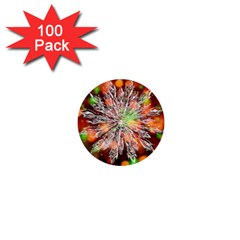 Ice Crystal Crystal Snowflake Bokeh 1  Mini Buttons (100 Pack)  by Wegoenart