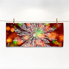 Ice Crystal Crystal Snowflake Bokeh Hand Towel by Wegoenart