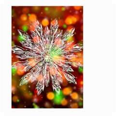 Ice Crystal Crystal Snowflake Bokeh Large Garden Flag (two Sides) by Wegoenart