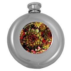 Plant Succulents Succulent Round Hip Flask (5 Oz) by Wegoenart