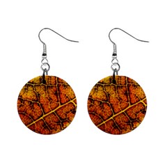 Autumn Leaves Forest Fall Color Mini Button Earrings by Wegoenart