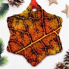 Autumn Leaves Forest Fall Color Ornament (snowflake) by Wegoenart