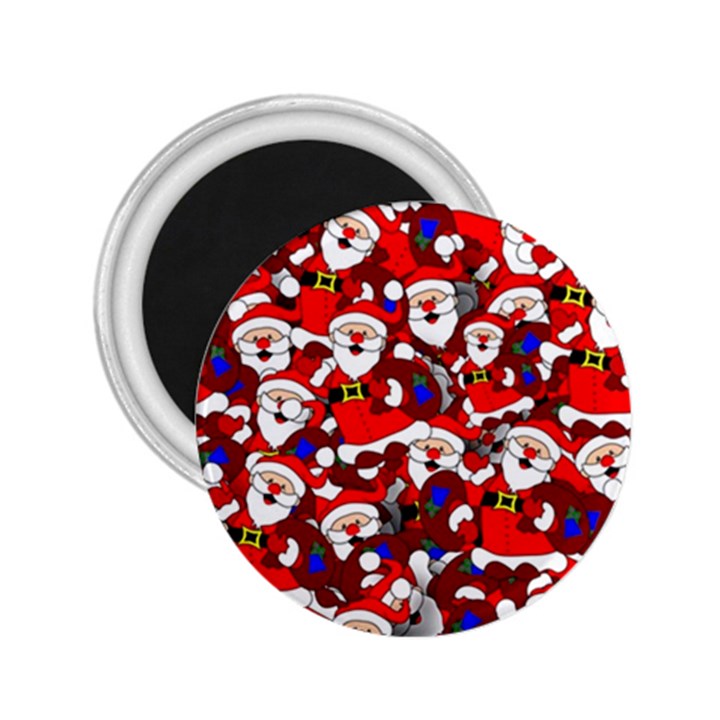 Nicholas Santa Christmas Pattern 2.25  Magnets