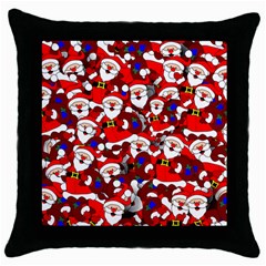 Nicholas Santa Christmas Pattern Throw Pillow Case (Black)