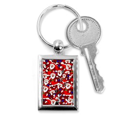 Nicholas Santa Christmas Pattern Key Chain (Rectangle)