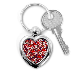 Nicholas Santa Christmas Pattern Key Chain (Heart)