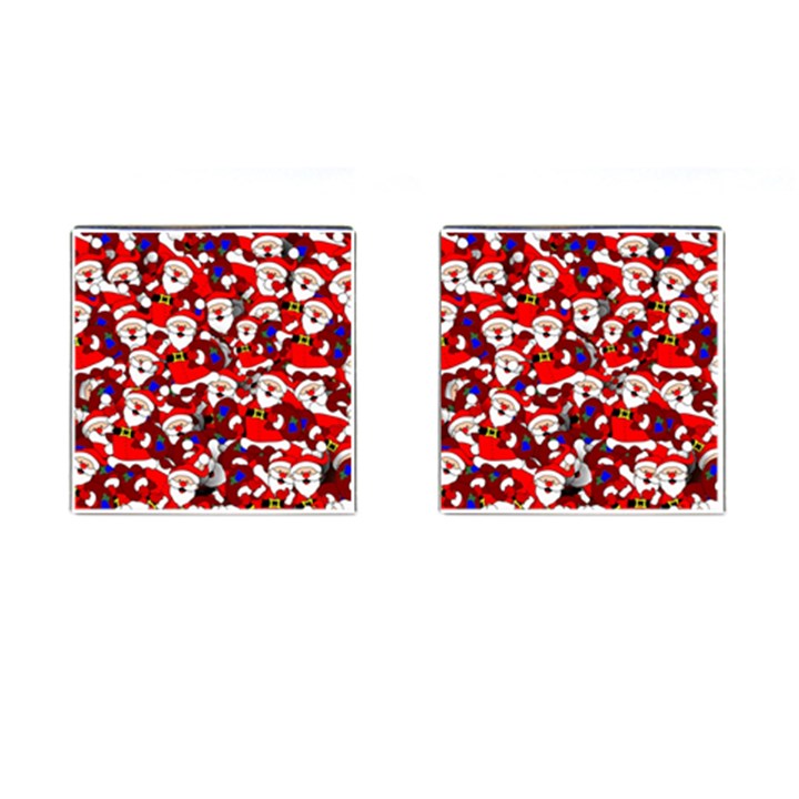 Nicholas Santa Christmas Pattern Cufflinks (Square)