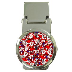 Nicholas Santa Christmas Pattern Money Clip Watches