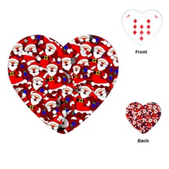 Nicholas Santa Christmas Pattern Playing Cards Single Design (Heart)