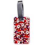 Nicholas Santa Christmas Pattern Luggage Tag (two sides) Front