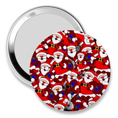 Nicholas Santa Christmas Pattern 3  Handbag Mirrors