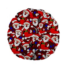 Nicholas Santa Christmas Pattern Standard 15  Premium Round Cushions