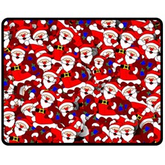 Nicholas Santa Christmas Pattern Double Sided Fleece Blanket (Medium) 