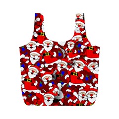 Nicholas Santa Christmas Pattern Full Print Recycle Bag (m) by Wegoenart