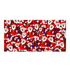 Nicholas Santa Christmas Pattern Satin Wrap