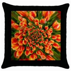 Tulips Arrangement Many Blossom Throw Pillow Case (black) by Wegoenart