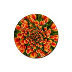 Tulips Arrangement Many Blossom Rubber Round Coaster (4 Pack)  by Wegoenart