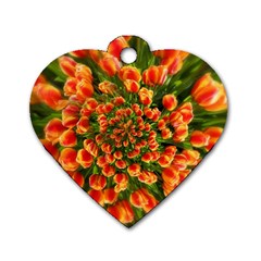 Tulips Arrangement Many Blossom Dog Tag Heart (two Sides) by Wegoenart