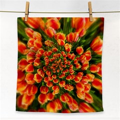 Tulips Arrangement Many Blossom Face Towel by Wegoenart