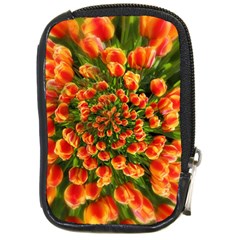 Tulips Arrangement Many Blossom Compact Camera Leather Case by Wegoenart