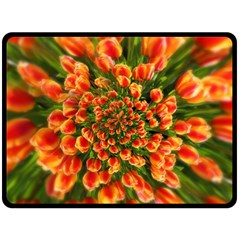 Tulips Arrangement Many Blossom Double Sided Fleece Blanket (large)  by Wegoenart