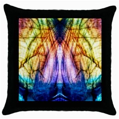 Abstract Pattern Color Colorful Throw Pillow Case (black) by Wegoenart