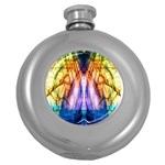 Abstract Pattern Color Colorful Round Hip Flask (5 oz) Front