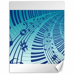 Music Piano Treble Clef Clef Canvas 12  X 16  by Wegoenart