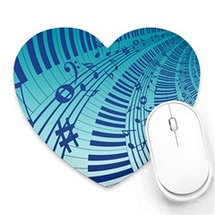 Music Piano Treble Clef Clef Heart Mousepads by Wegoenart