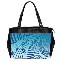 Music Piano Treble Clef Clef Oversize Office Handbag (2 Sides) by Wegoenart