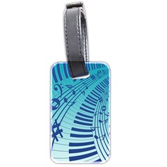 Music Piano Treble Clef Clef Luggage Tag (two Sides) by Wegoenart