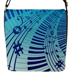 Music Piano Treble Clef Clef Flap Closure Messenger Bag (s) by Wegoenart