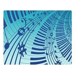 Music Piano Treble Clef Clef Double Sided Flano Blanket (large)  by Wegoenart