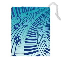 Music Piano Treble Clef Clef Drawstring Pouch (5xl) by Wegoenart