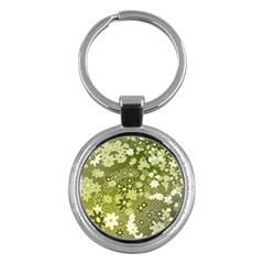 Flowers Abstract Background Key Chain (round) by Wegoenart