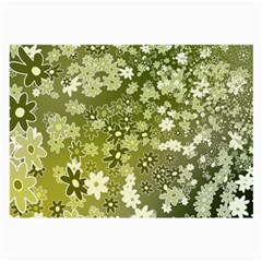 Flowers Abstract Background Large Glasses Cloth (2 Sides) by Wegoenart