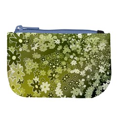 Flowers Abstract Background Large Coin Purse