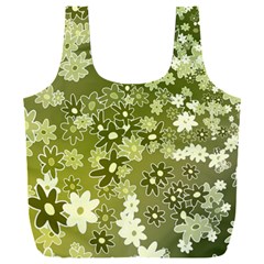 Flowers Abstract Background Full Print Recycle Bag (xxl)