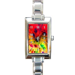 Color Background Structure Lines Rectangle Italian Charm Watch by Wegoenart