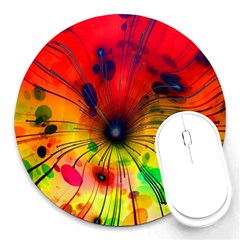 Color Background Structure Lines Round Mousepads by Wegoenart