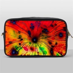 Color Background Structure Lines Toiletries Bag (one Side) by Wegoenart