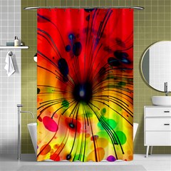 Color Background Structure Lines Shower Curtain 48  X 72  (small)  by Wegoenart