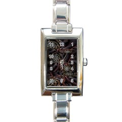 Geometry Mathematics Fractals 3d Rectangle Italian Charm Watch by Wegoenart