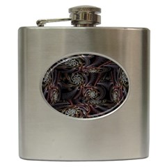 Geometry Mathematics Fractals 3d Hip Flask (6 Oz) by Wegoenart