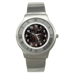 Geometry Mathematics Fractals 3d Stainless Steel Watch by Wegoenart